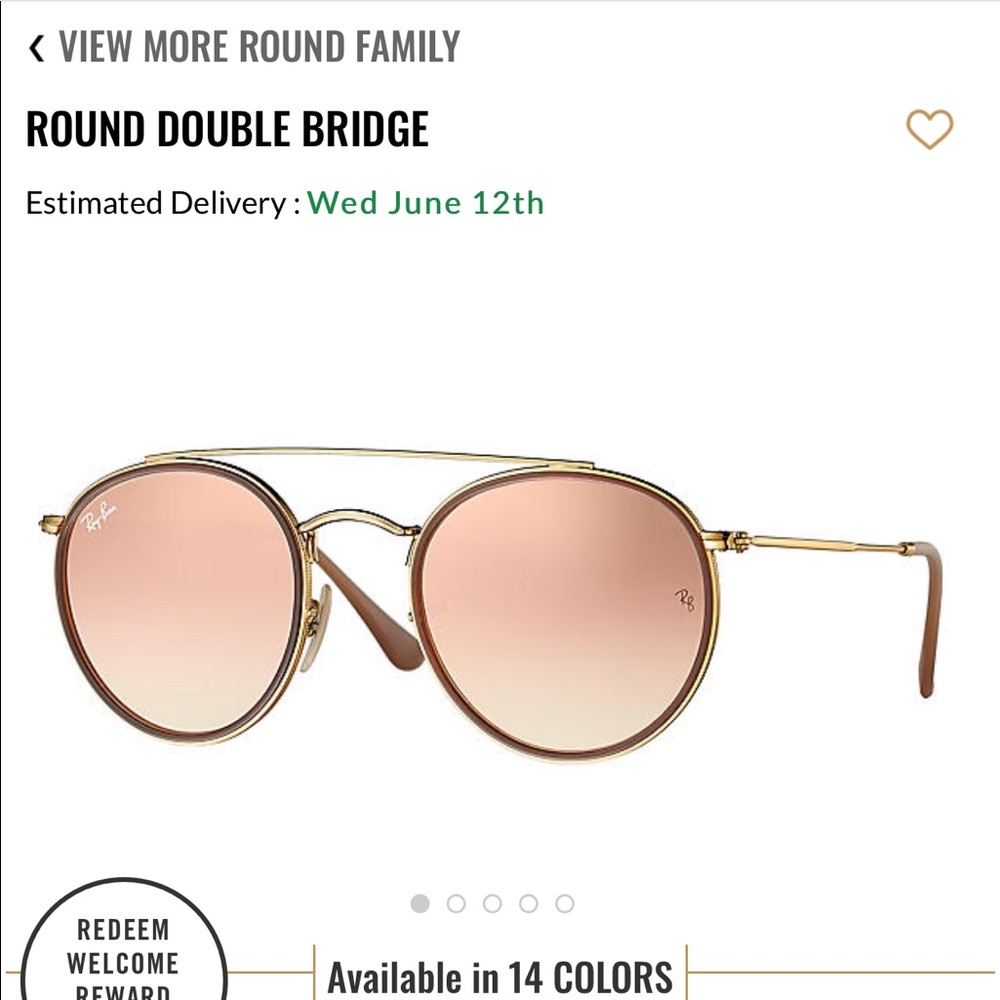 Reflective Round Double Bridge Raybans